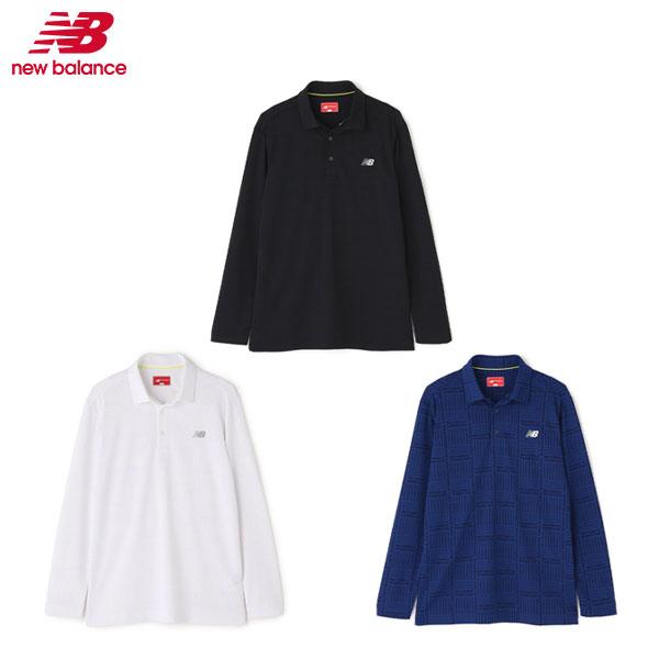 【送料無料】ニューバランス 5269002 ロゴ グレンチェック柄 ストレッチ 長袖 カラー ポロシャツ【即納】 New Balance Golf（ニューバランスゴルフ） 「送料無料