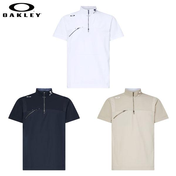 極美品♡CMC柄♡総柄♡モックネック*半袖♡M　ゴルフ/スポーツ OAKLEY（オークリー） 「送料無料」オークリーゴルフ スカル モック