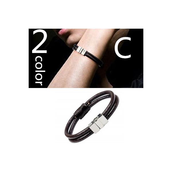 LED RECHWE レザーとのコンビバングル LED RECHWE レザーとのコンビバングル