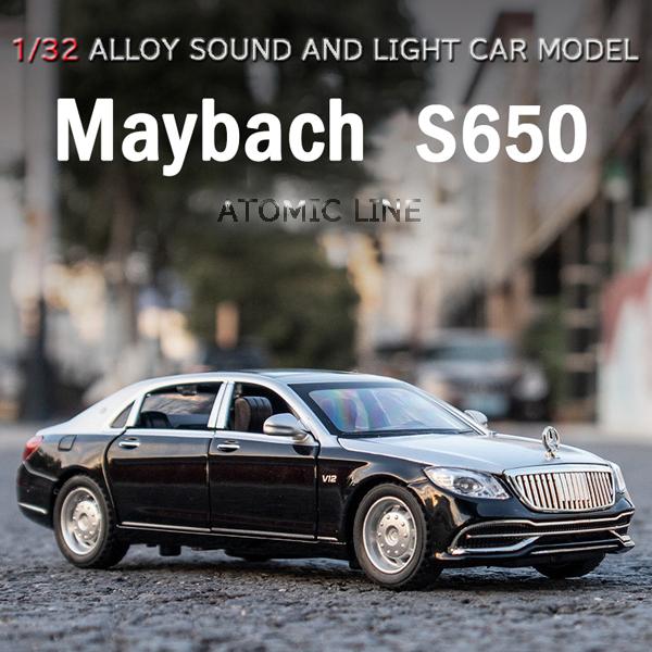 Mercedes Benz マイバッハ S650 1/32 ミニカー 全4色 ライト点灯 エンジンサウンド 合金モデル 模型 ジオラマ