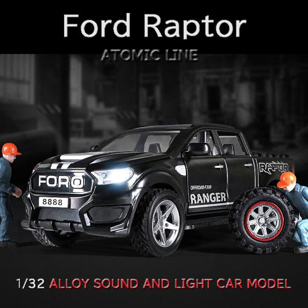 フォード ラプター F-350 1/32 ミニカー 全3色 ライト点灯 エンジンサウンド 合金モデル