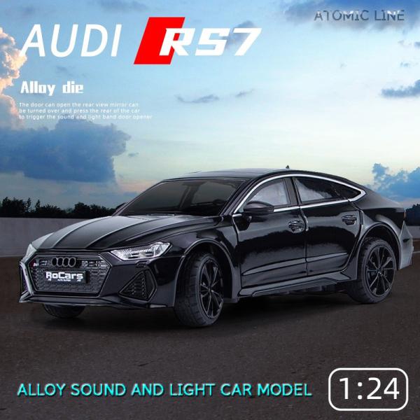 ⭐️お買い得‼️ ミニカー　アウディ　1/24 アウディ RS7 1/24 ミニカー 全3色 ライト点灯 エンジンサウンド 合金
