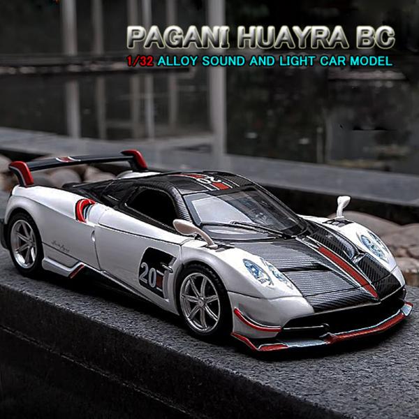 パガーニ  Huayra BC ウアイラ 1/32 ミニカー 全2色 ライト点灯 エンジンサウンド 合金モデル 模型 ジオラマ