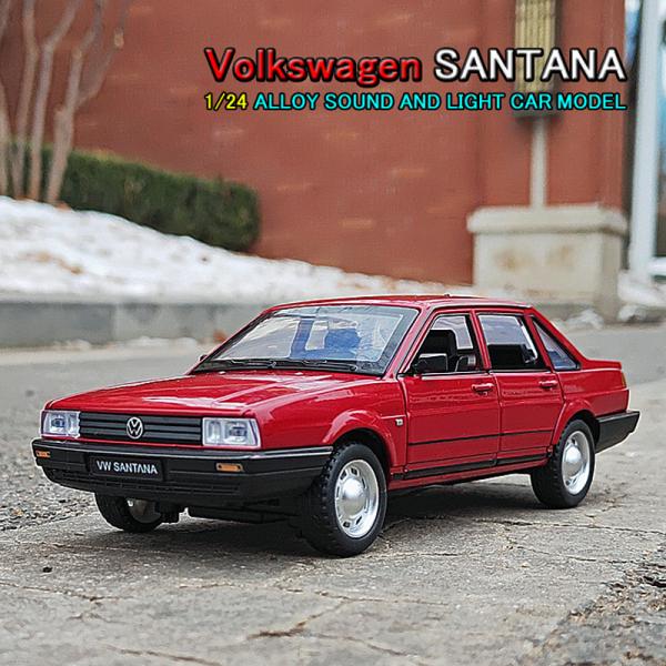 フォルクスワーゲン SANTANA サンタナ 1/24 ミニカー 全3色 ライト点灯 合金モデル 模型 ジオラマ