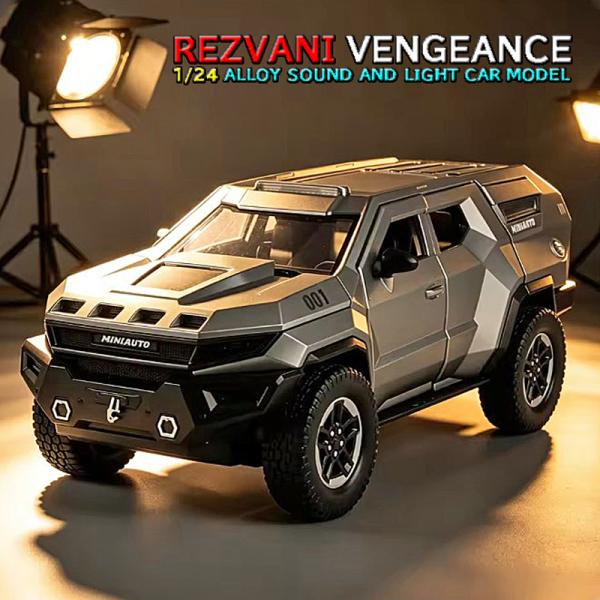 レズヴァニ ヴェンジェンス SUV ミニカー 1/24 全3色 ライト点灯 エンジンサウンド 合金モデル 模型 ジオラマ