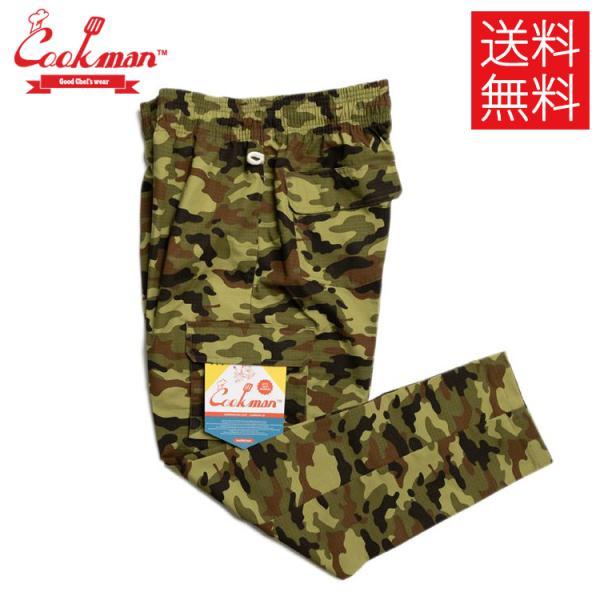 NbN} COOKMAN Ripstop Woodland Camo Green VFt J[Spc bvXgbv EbhhJ O[   Chef Cargo Pants