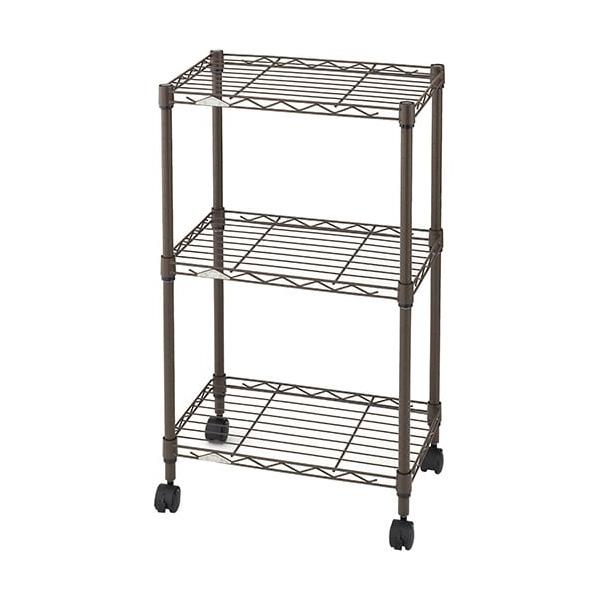 LCR45-3BR ルミナスカラーラック ブラウン 3段 幅45.5cm×奥行29.5cm×高76cm ポール径19mm 爆買