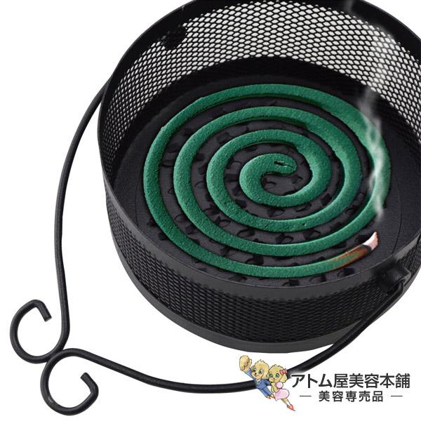 スチール製 蚊取線香入れ ブラック WJ-9060【蚊取り線香ホルダー 蚊遣り かやり 蚊やり ケース ポット 蓋 フタ ふた 付き 虫対策】