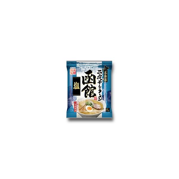 生めんを約2日間かけてじっくり乾燥、ゆであがりは生めんのような食感です。キリッとした中にも深みのあるコクが際立つ、函館の味わい塩ラーメンを是非お楽しみください。内容量：1袋あたり104.5g (めん70g)原材料名：めん（小麦粉（国内製造）...