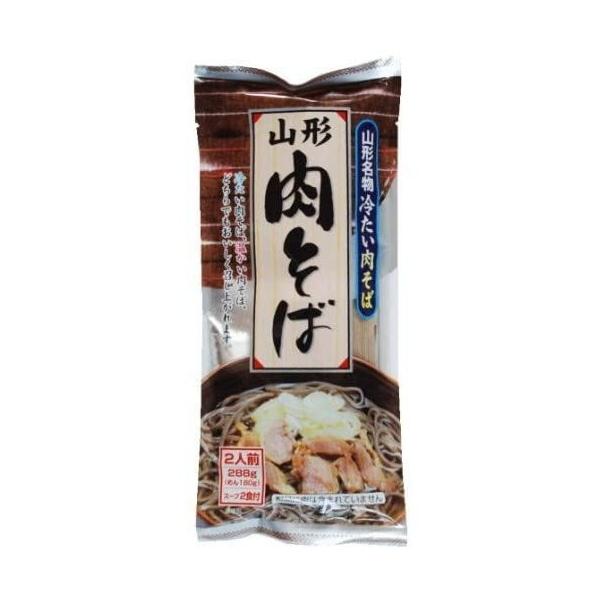 【好評価商品】山形らしい太めのしっかりとした麺に、鶏肉だしを使用した少し甘めのスープ 夏は冷たく、冬は暖かくしてお召し上がりください。内容量１袋あたり２８８g（乾麺180ｇ）２人前　スープ付き　賞味期限５か月以上
