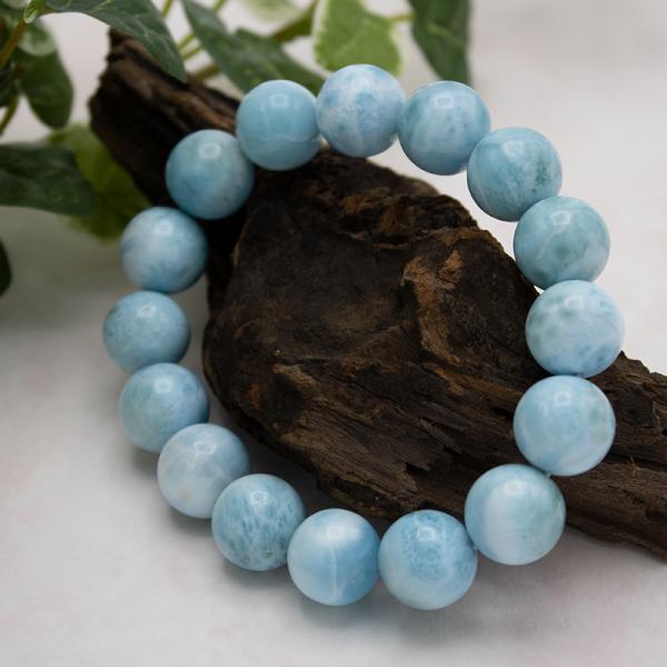 ラリマー ブレスレット ドミニカ共和国産 ラリマール 13mm 16珠