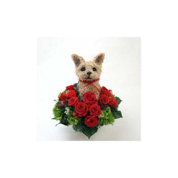 ヨークシャテリアの短毛カットトピアリー プリザーブドフラワー犬 母の日ギフト Beauty 結婚祝い プレゼント 開店祝い 誕生日 動物病院開院祝い ギフト セール開催中最短即日発送