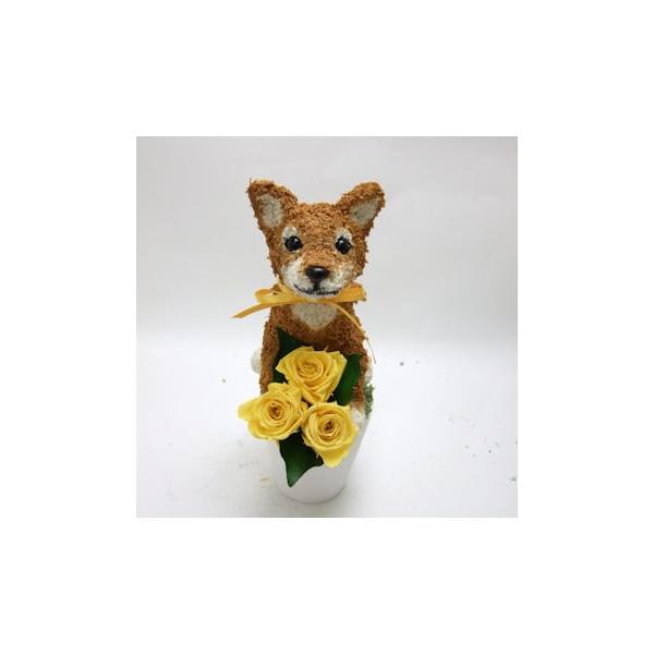 プリザーブドフラワーアレンジ犬 柴犬 Petit 母の日ギフト 結婚祝い 誕生日 ギフト プレゼント
