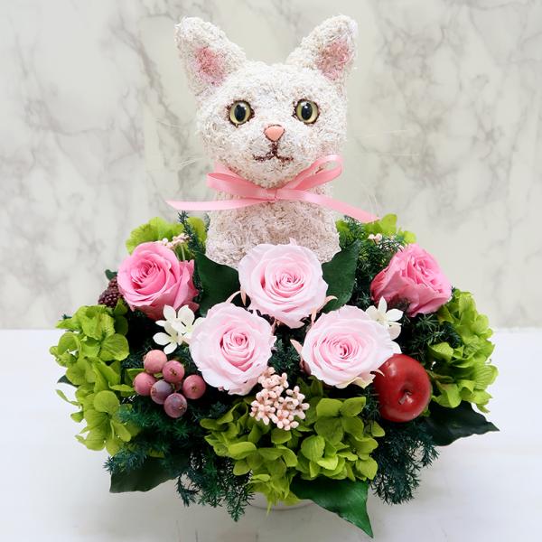 花束♡白猫ちゃん♡パーツやチャームに♪ atorie-hanaclub_whitecat-pretty