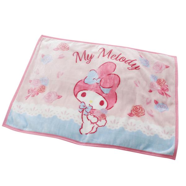 ひざ掛け マイメロディ ローズ ブランケット かわいい あったか ひざかけ お昼寝ケット 70×100cm 膝掛 もうふ ポイント利用