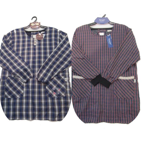 新品）タグ付きNO：22564秋冬モデル 裏フリース付き 背開き割烹着♪ぽかぽか暖ったか！！袖は裏フリース無し。左右ポケット有り。（15ｘ16cm）後ボタン18mm1個 紐一ヶ所■サイズ：M~L (バスト79〜94 身長154〜162)【置...