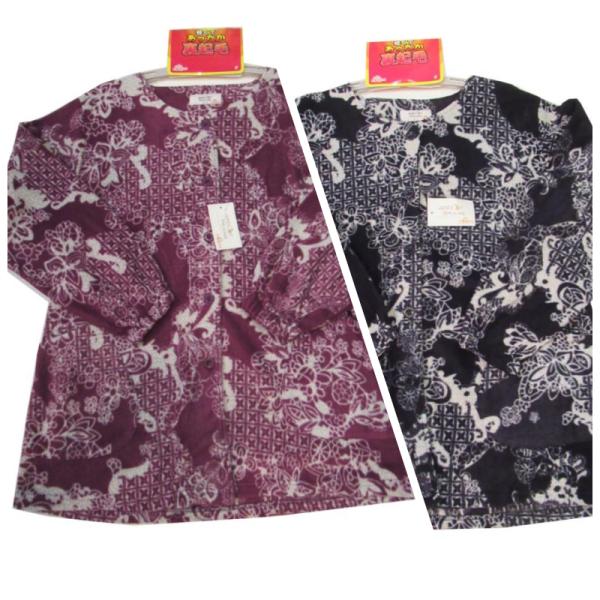 *・☆.。とてもお買い得品です。☆.。:・レディースファッション エプロン秋冬モデル 花柄スモック前ボタンタイプ（ゆったりサイズ）軽くて暖ったか裏起毛！！新品）タグ付きNO：84037☆★☆自宅での家事用としてはもちろん、保育士さんや、幼稚...