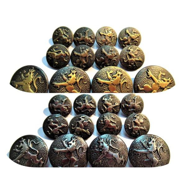 手芸 和洋裁用釦 スーツ ジャケット用 エンブレム金属 かぶせ型 メタル