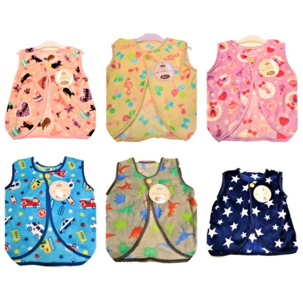 ☆★☆スペシャルプライス☆★☆秋冬モデル ファッションアイテム KIDS（キッズ）男女兼用フリース ワンボタン前開きベスト♪両面起毛（暖かい）新品）タグ付きNO：kids110■カラー：猫柄ピンク■カラー：音符柄イエロー■カラー：リボン＆ハ...