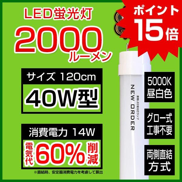 LEDu 40w` 120cm 40w  LEDuƖΉ O[Hsv