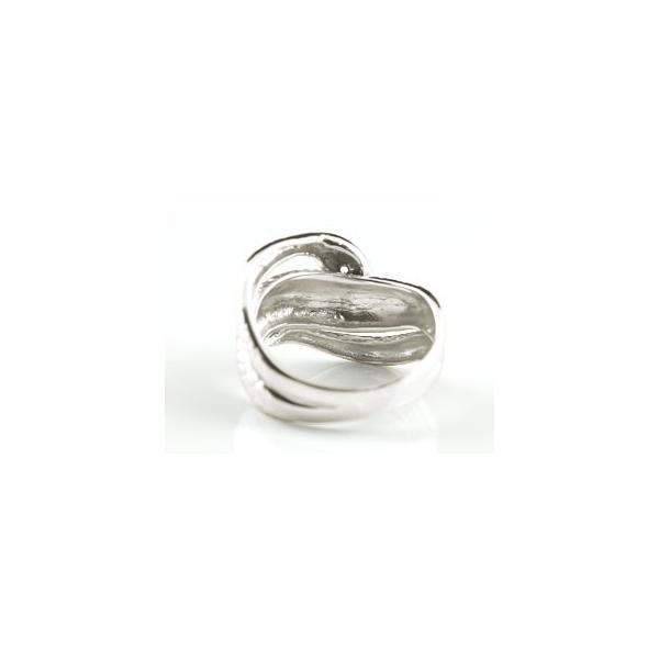 ピンキーリング スネークリング 18k ダイヤモンド 18金 ダイヤ スネークリング ブルーダイヤモンド スリーストーン 蛇リング ホワイトゴールドk18 18k ダイヤモンドリング 蛇リング 指輪 ジュエリー工房アトラス