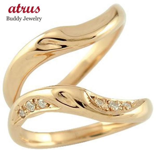 送料無料 結婚式 ダイヤモンド ダイヤ 人気 結婚指輪 指輪 ピンクゴールドk18 カップル 18金 ペアリング カップル gm ジュエリー工房アトラス ダイヤモンド ストレート マリッジリング 男性用