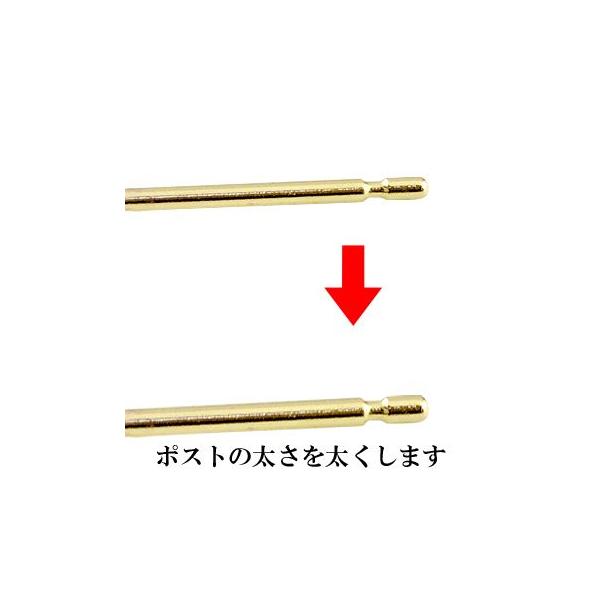 ピアス プラチナ 片耳 半ペア ピアスポストを太くする 0.9×10ミリ プラチナ ホワイトゴールドk18 ピンクゴールドk18 イエローゴールドk18 18金 セール 爆買