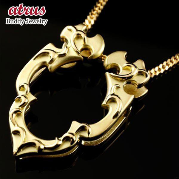 メンズ 馬蹄 ネックレス イエローゴールドk18 ペンダント アラベスク ホースシュー 蹄鉄 アンティーク風 18金 チェーン 人気 バテイ 男性用 送料無料 Www Purrworld Com