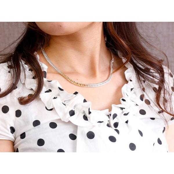 18金ネックレス チェーンネックレス ネックレスチェーン シルバー925 注目商品 イエローゴールドk18 コンビチェーン レディース コンビチェーン レディース 45cm 地金 キヘイ 喜平 Jチェーン 送料無料 y ジュエリー工房アトラス