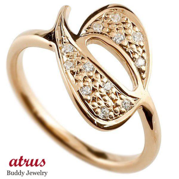 dgm ジュエリー工房アトラス ナンバー6 数字 ピンクゴールドk18 ピンキーリング ストレート 男性 ピンクゴールドk18 数字 ダイヤモンド ピンキーリング リング 18金 送料無料 指輪 メンズ