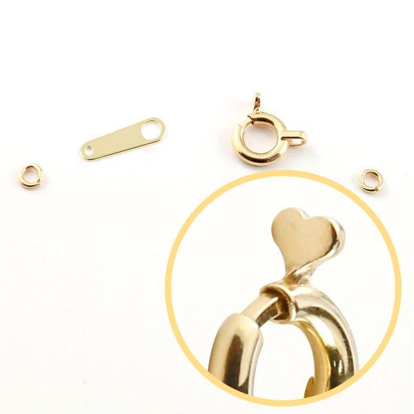 18金 ブレスレット 金具セット 引き輪 板ダルマ 丸カン Cカン 接続金具 