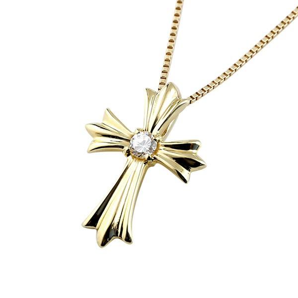 18金 ネックレス ペンダントトップ ダイヤモンド クロス メンズ トップ ゴールド 18k K18 ダイヤ 十字架 人気 あすつく 送料無料 セール sale