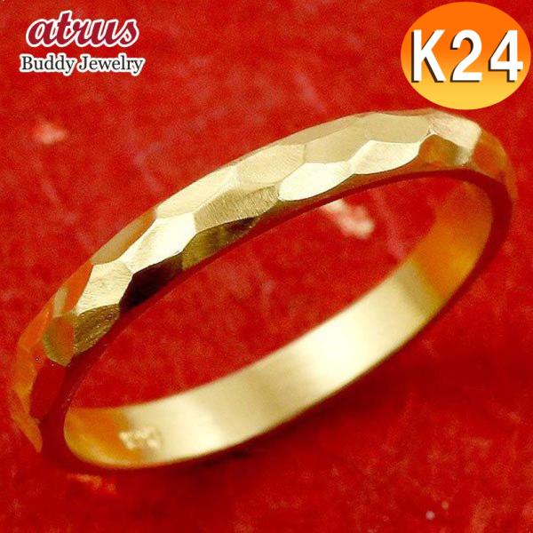 24金 指輪 メンズ リング 純金 ゴールド 24k K24 シンプル ストレート 金 甲丸 地金 槌目 槌打ち ロック仕上げ 男性用 人気 送料無料 ホワイトデー k24m ジュエリー工房アトラス 通販 Yahoo ショッピング