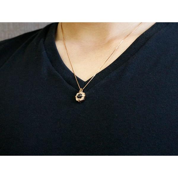 一部予約販売中 メンズ ネックレス トップ ブラックダイヤモンド シンプル 30代 ピンクゴールドk18 ダイヤ ペンダント 18金 ミル打ち シールド 男性用 人気 送料無料 気質アップ