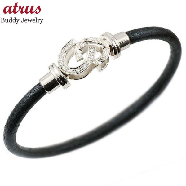 ハワイアンジュエリー メンズ ブレスレット ホワイトゴールドk18 ダイヤモンド 馬蹄 革ひも 18金 蹄鉄 ホースシュー バテイ 男性用 コントラッド 東京 送料無料 dw ジュエリー工房アトラス 通販 Yahoo ショッピング