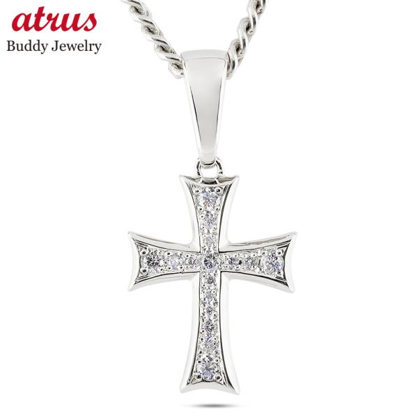 シルバー ネックレス クロス 喜平 トップ ダイヤモンド 0.25ct ペンダントトップ 大ぶり sv925 十字架 ペンダントヘッド エクストラ 男女兼用 送料無料 セール