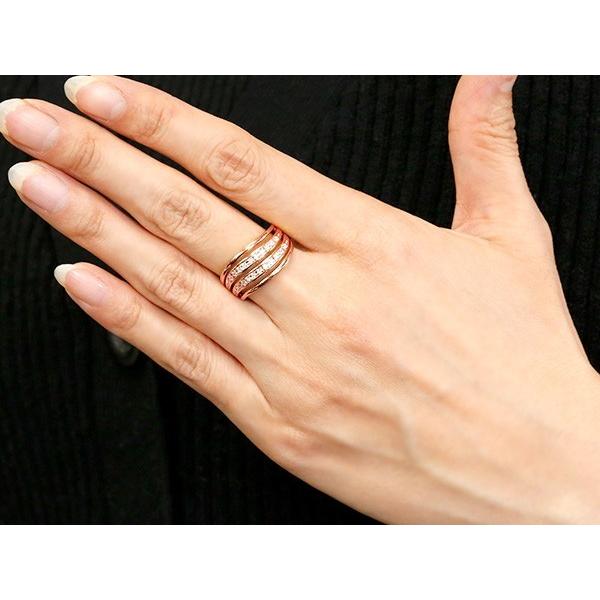 送料無料 指輪 指輪 ピンキーリング ピンクゴールドk10 ダイヤ 婚約指輪 ダイヤ 幅広 ダイヤモンド 宝石 10金 dgi ジュエリー工房アトラス エンゲージリング 10金 リング レディース