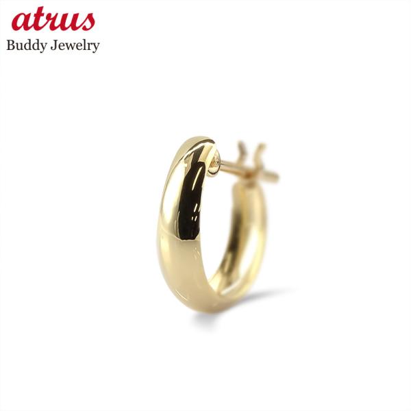 18金 ピアス フープピアス 片耳 レディース ゴールド イエローゴールドk18 18k 地金 リング シンプル 極小 女性 人気 あすつく 送料無料 セール sale