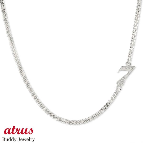 プラチナ ネックレス トップ メンズ ダイヤモンド 選べる数字 選べる長さ pt900 pt850 ペンダント ナンバー 数字 喜平チェーン キヘイ 送料無料 セール SALE