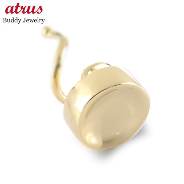 18金 ピアス 片耳 ゴールド 18k イエローゴールドK18 簡単装着 ラウンド型 地金 キャッチのいらないピアス キャッチナッシャー シンプル 男女兼用 sale