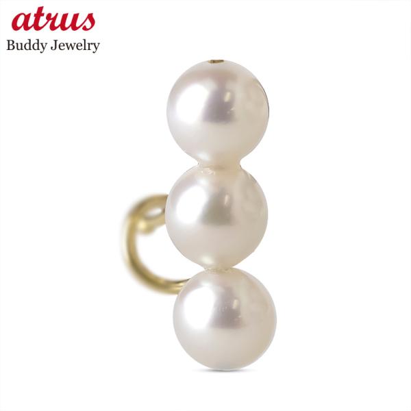 18金 ピアス パール 真珠 レディース 片耳 キャッチのいらないピアス 簡単装着 キャッチナッシャー ゴールド 18k アコヤ真珠 フォーマル あすつく 送料無料 sale