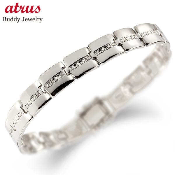 18金 メンズ ダイヤモンド ブレスレット ホワイトゴールドk18 ダイヤ 男性用 宝石 送料無料 ジュエリー工房アトラス 通販 Yahoo ショッピング