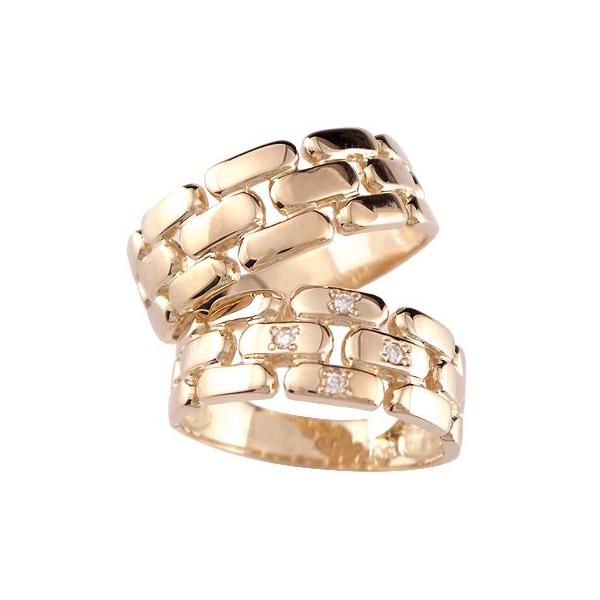 マリッジリング 人気 ペアリング ダイヤモンド 4石ピンクゴールドk18結婚指輪 結婚記念リング 結婚式 18金 ダイヤ ストレート カップル 送料無料 Www Purrworld Com