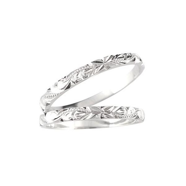 ミル打ち 結婚指輪 ハワイアンマリッジリング 人気 ペアリング 指輪 ホワイトゴールドk18 結婚指輪 結婚式 18金 ストレート 男性用 カップル 男性用 母の日 m かがやきジュエリー工房アトラス