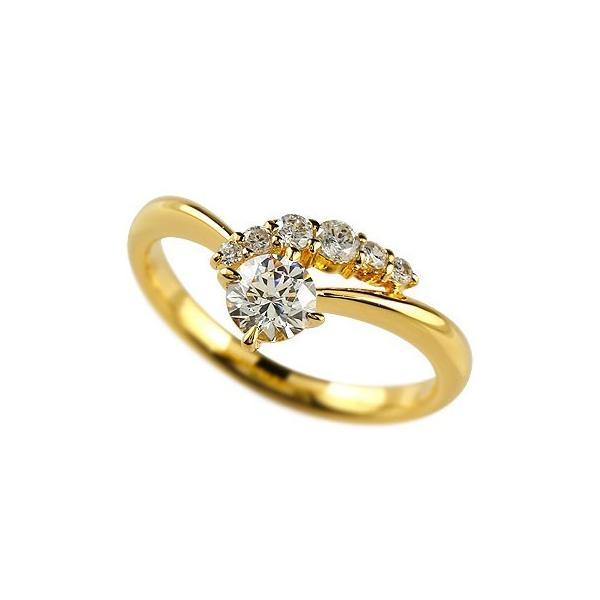 ダイヤモンド 0 43ct 腕時計 アクセサリー 婚約指輪 安い 指輪 一粒 リング ファッション 大粒 エンゲージリング ダイヤ 指輪 イエローゴールドk18 18金 ストレート 2 3 夏 クリスマス 女性 ye かがやきジュエリー工房アトラス