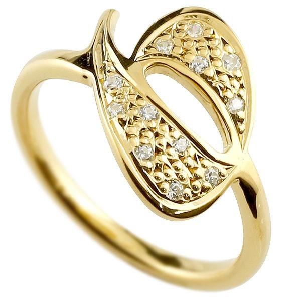 ダイヤモンド ピンキーリング メンズ 指輪 ストレート 男性 イエローゴールドk18 18金 リング 男性 dym かがやきジュエリー工房アトラス ナンバー6 ナンバー6 数字 ストレート 送料無料