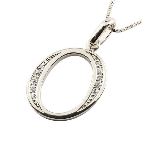 イニシャル ネーム ネックレス O ダイヤモンド 人気 プラチナ 送料無料 O ペンダント アルファベット レディース チェーン 人気 ダイヤ 送料無料