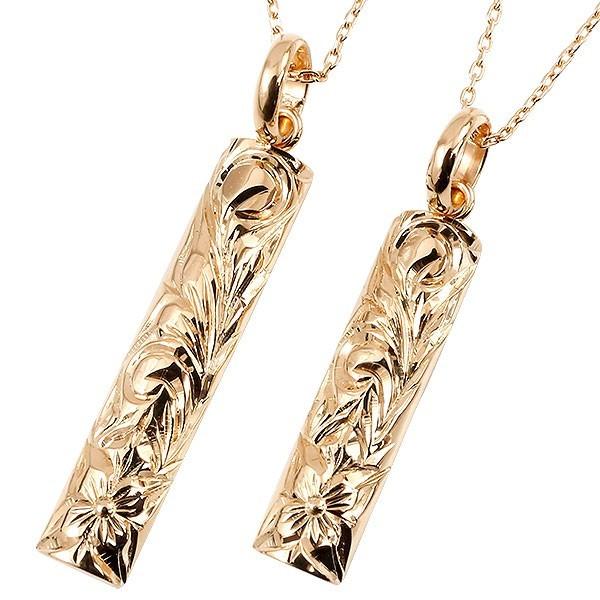 ハワイアンジュエリー ネックレス メンズ ネックレス ペンダント ペアネックレス ネックレス ペンダント ピンクゴールドk18 ペアネックレス スクロール プルメリア チェーン 18金 送料無料 地金 父の日 ペンダント gntm かがやきジュエリー工房アトラス 韓国 通販