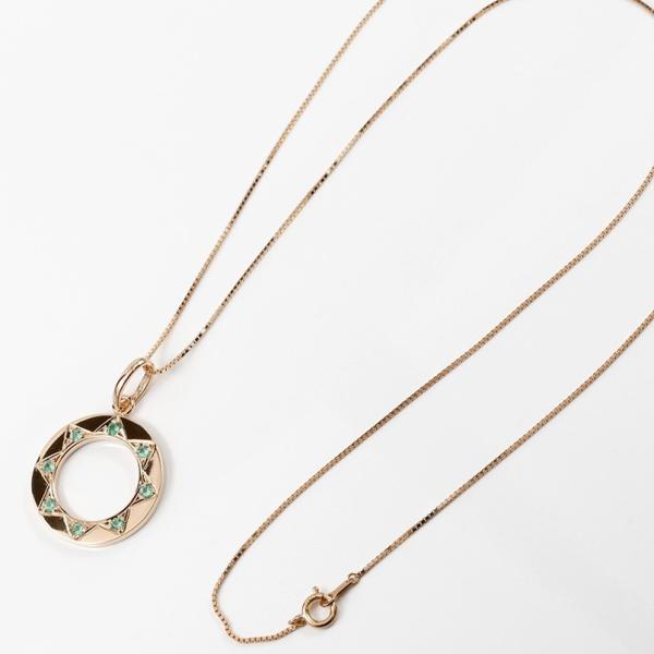 ネックレス ファッション メンズ エメラルド ピンクゴールドk10 ペンダント ダンダラ模様 八 ペンダント 10金 8 男性用 太陽 富士山 8 縁起数 リング ホーニング加工 つや消し 父の日 egim かがやきジュエリー工房アトラス