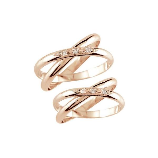 人気 結婚指輪 2連 ダイヤモンド マリッジリング ピンクゴールドk18 ペアリング カップル メンズアクセサリー ダイヤモンド 結婚式 ピンクゴールドk18 18金 ダイヤ ストレート 2 3 男性用 送料無料